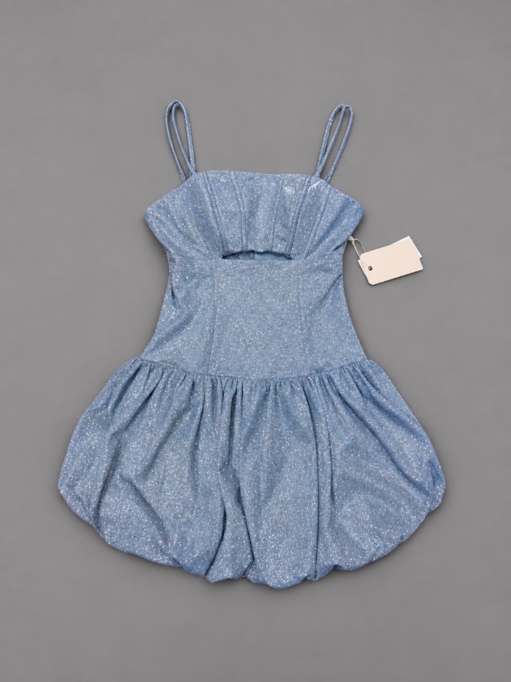City Studio Blue Glitter Bubble Mini Dress – Size 5/6 (S) – NWT